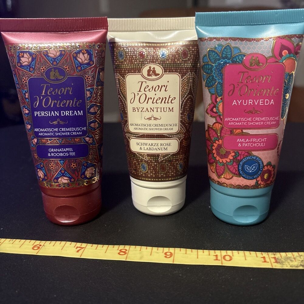 TESORI D'ORIENTE Persian Dream, Byzantium, Ayurveda Shower Cream Set 75 Ml Each